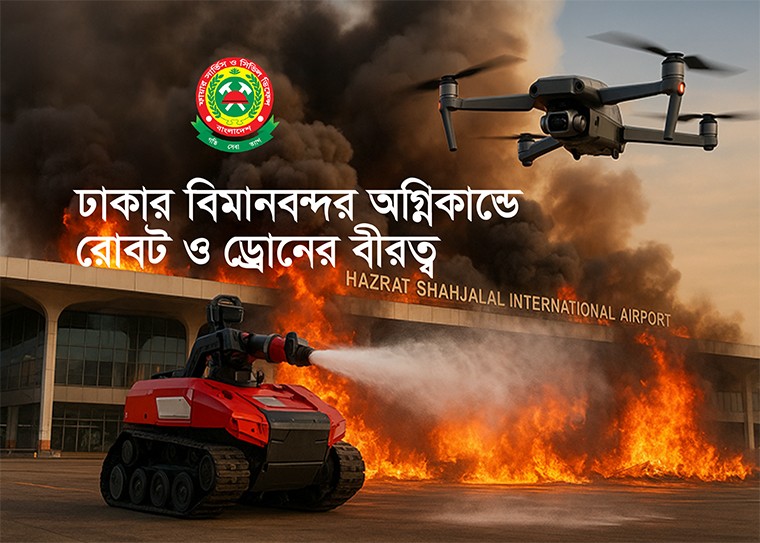 রোবট ও ড্রোন ব্যবহারে সফল হয় বাংলাদেশ ফায়ার সার্ভিস ও সিভিল ডিফেন্স