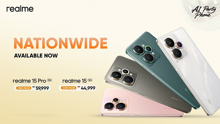 ‘এআই পার্টি ফোন’ রিয়েলমি ১৫ সিরিজ