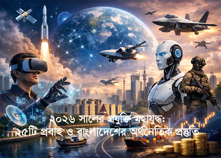 ২০২৫ সালের প্রযুক্তিগত প্রবাহ বাংলাদেশের জন্য এক বিশাল অর্থনৈতিক সুযোগ নিয়ে এসেছে