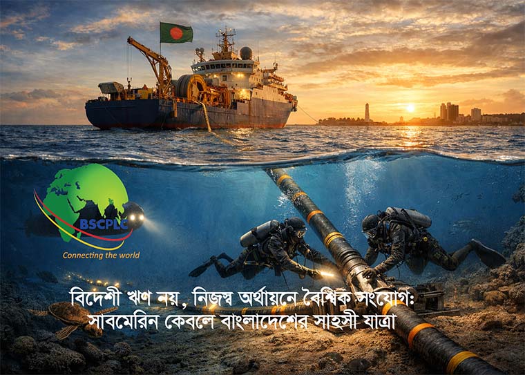 দেশের সাবমেরিন কেবল অবকাঠামো গড়ে ওঠেছে মূলত নিজস্ব আয়ে