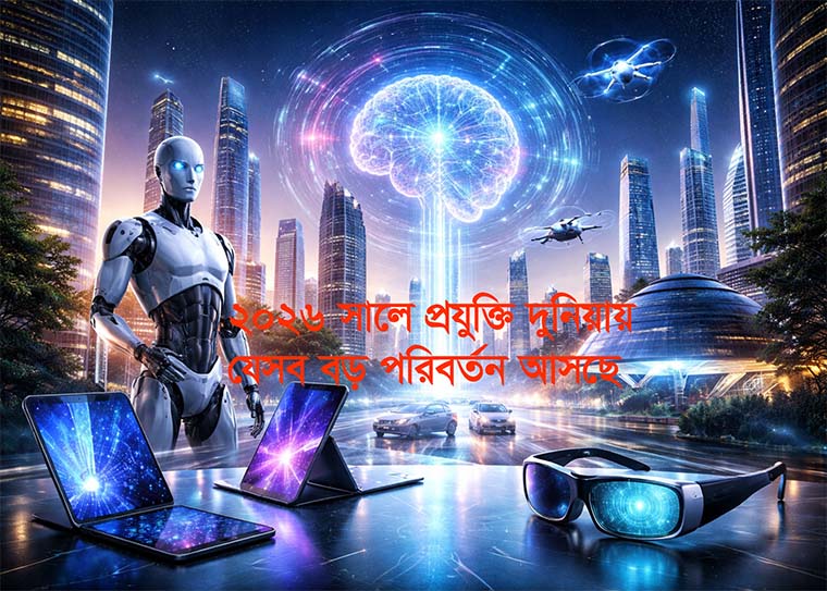 ২০২৬ সাল প্রযুক্তি দুনিয়ায় কেবল উদ্ভাবনের নয়, বাস্তব প্রয়োগের বছর হতে যাচ্ছে