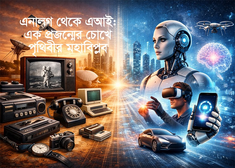 ডায়াল ফোন থেকে আজকের এআই যুগ দেখছেন, তারা মূলত দুই পৃথিবীর বাসিন্দা