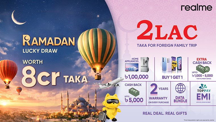 ৮ কোটি টাকার উপহার সহ ক্যাম্পেইনের আয়োজন করেছে রিয়েলমি